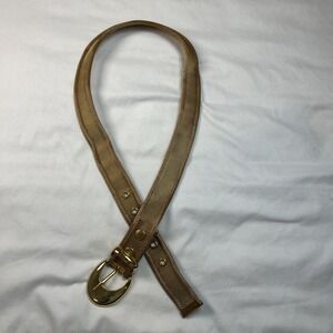 Vintage Gold-tone Metal Mesh Women's Adjustable‎ Belt 37" Long